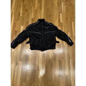 Olympia Moto Sports Mens Jacket Black Size XL Motorcycle Protection Coat Cordura